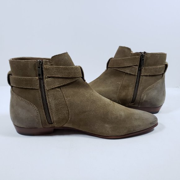 TOPMAN Men's Cole Buckle Suede Ankle Buckle Boot - Tan 9US/42EU - Picture 3 of 5